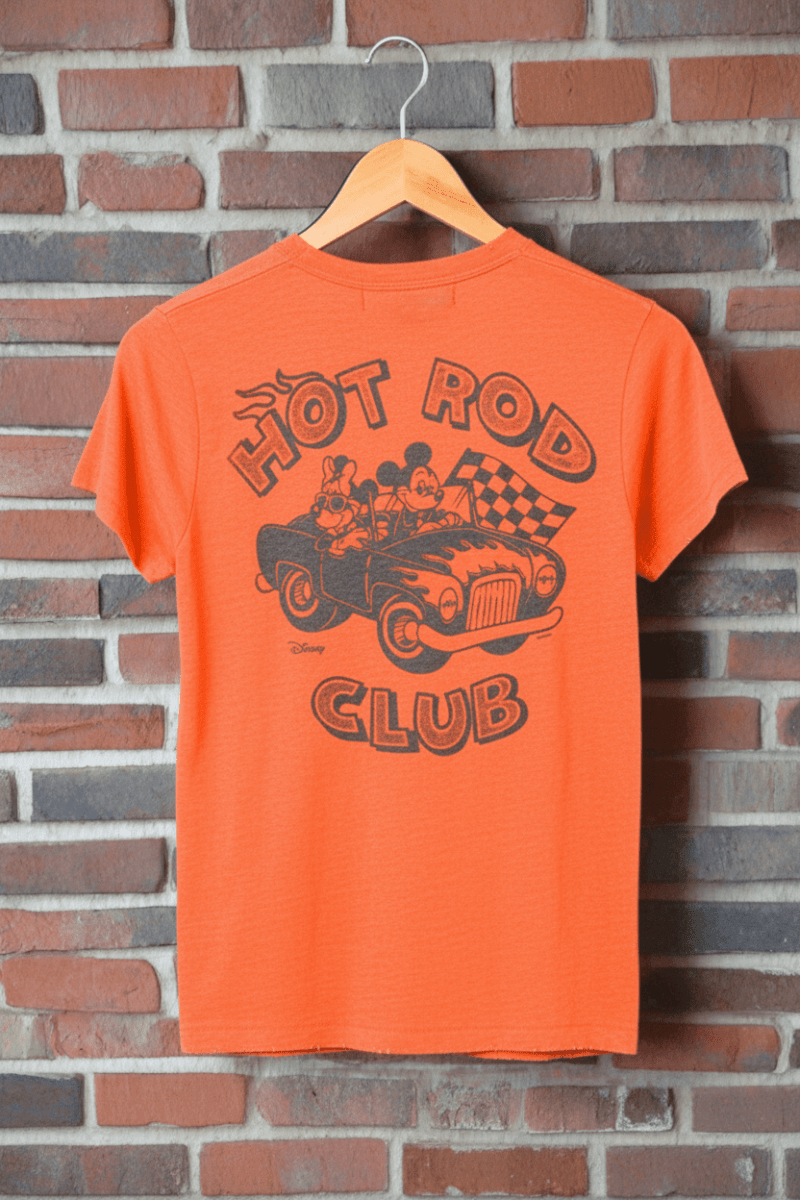 Shop Junk Food Junk Food Disney Mickey & Minnie Hot Rod Original Tee T-Shirt for women – premium loungewear and festival fashion at Spoiled Brat