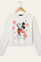 Shop Junk Food JUNKFOOD Disney Mickey Snowflake Christmas Jumper Jumper for women – premium loungewear and festival fashion at Spoiled Brat
