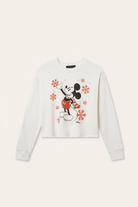 Shop Junk Food JUNKFOOD Disney Mickey Snowflake Christmas Jumper Jumper for women – premium loungewear and festival fashion at Spoiled Brat