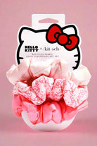 Shop Kitsch Hello Kitty x Kitsch Recycled Fabric Puffy Scrunchies 3pc Set Hair Band for women – premium loungewear and festival fashion at Spoiled Brat