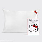 Shop Kitsch Hello Kitty x Kitsch Satin Pillowcase - Solid Ivory Hello Kitty Bow Pillow for women – premium loungewear and festival fashion at Spoiled Brat