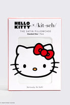 Shop Kitsch Hello Kitty x Kitsch Satin Pillowcase - Solid Ivory Hello Kitty Bow Pillow for women – premium loungewear and festival fashion at Spoiled Brat