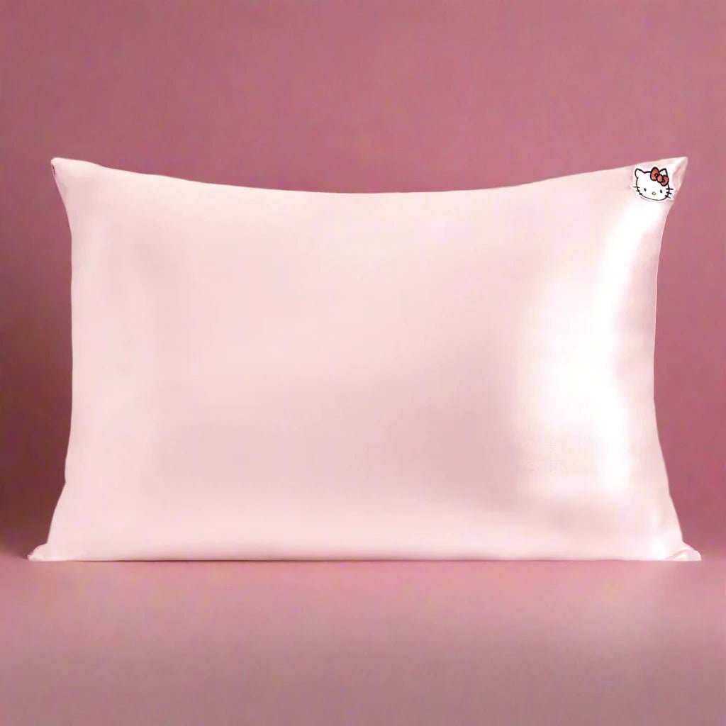 Hello Kitty x Kitsch Satin Pillowcase - Solid Pink Hello Kitty Face - Spoiled Brat