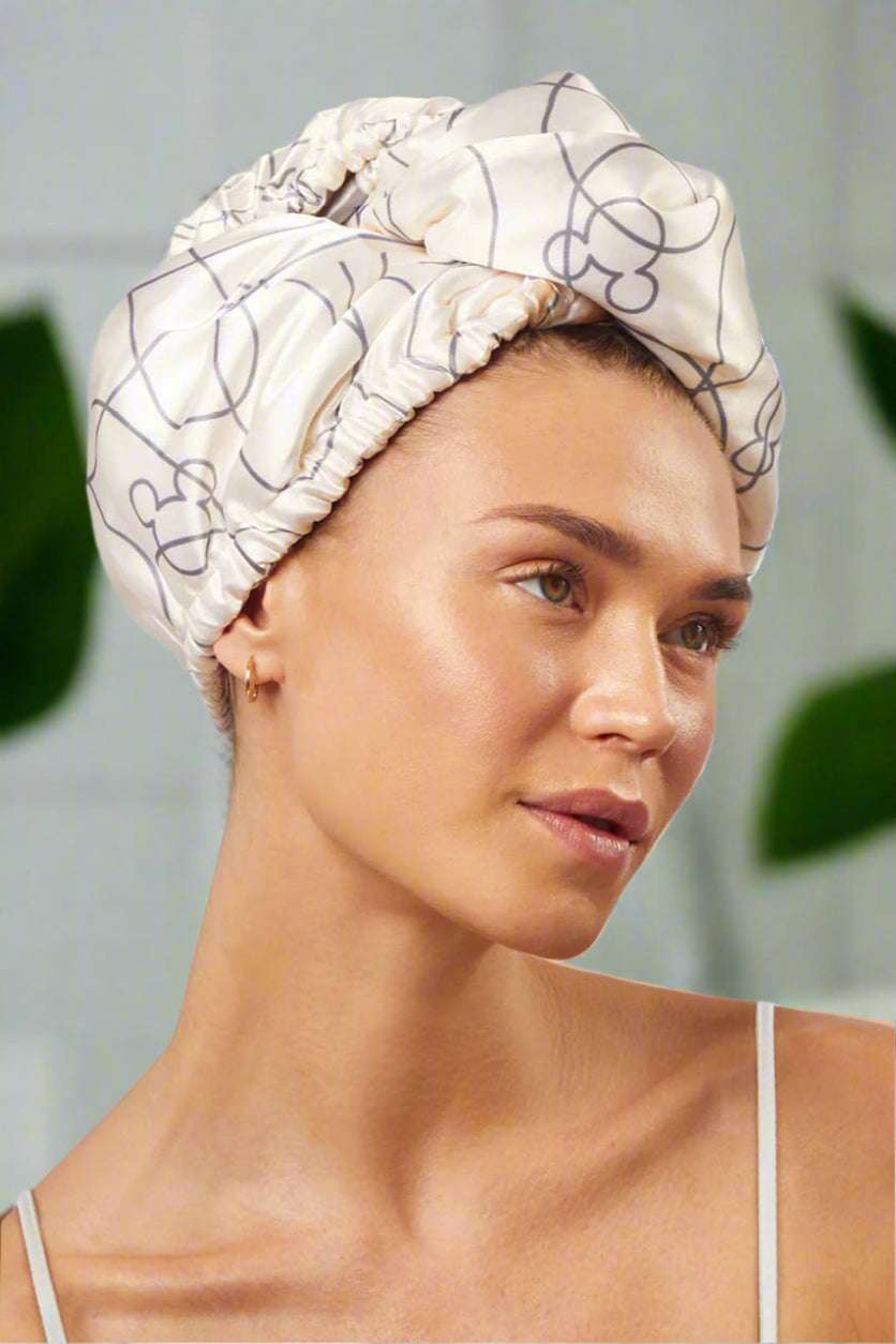 Shop Kitsch Kitsch & Mickey and Minnie Satin - Wrapped Hair Towel - Mickey Maze Beauty Product for women – premium loungewear and festival fashion at Spoiled Brat