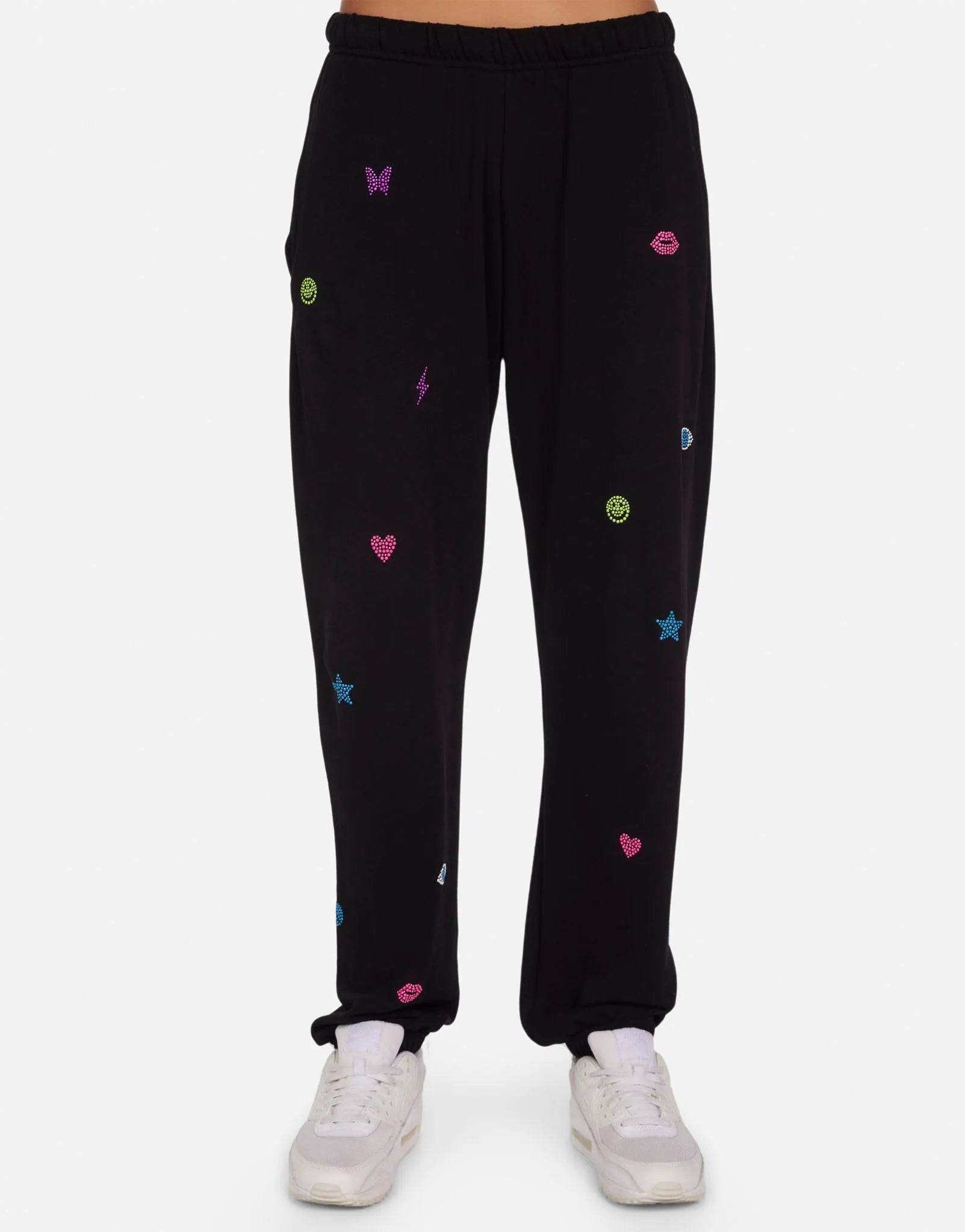 Shop Lauren Moshi Lauren Moshi Chantria Neon Stud Elements Sweatpants Sweatpants for women – premium loungewear and festival fashion at Spoiled Brat