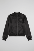 Shop Lauren Moshi Lauren Moshi Kathleen Crystal Roses Satin Bomber Jacket Jacket for women – premium loungewear and festival fashion at Spoiled Brat