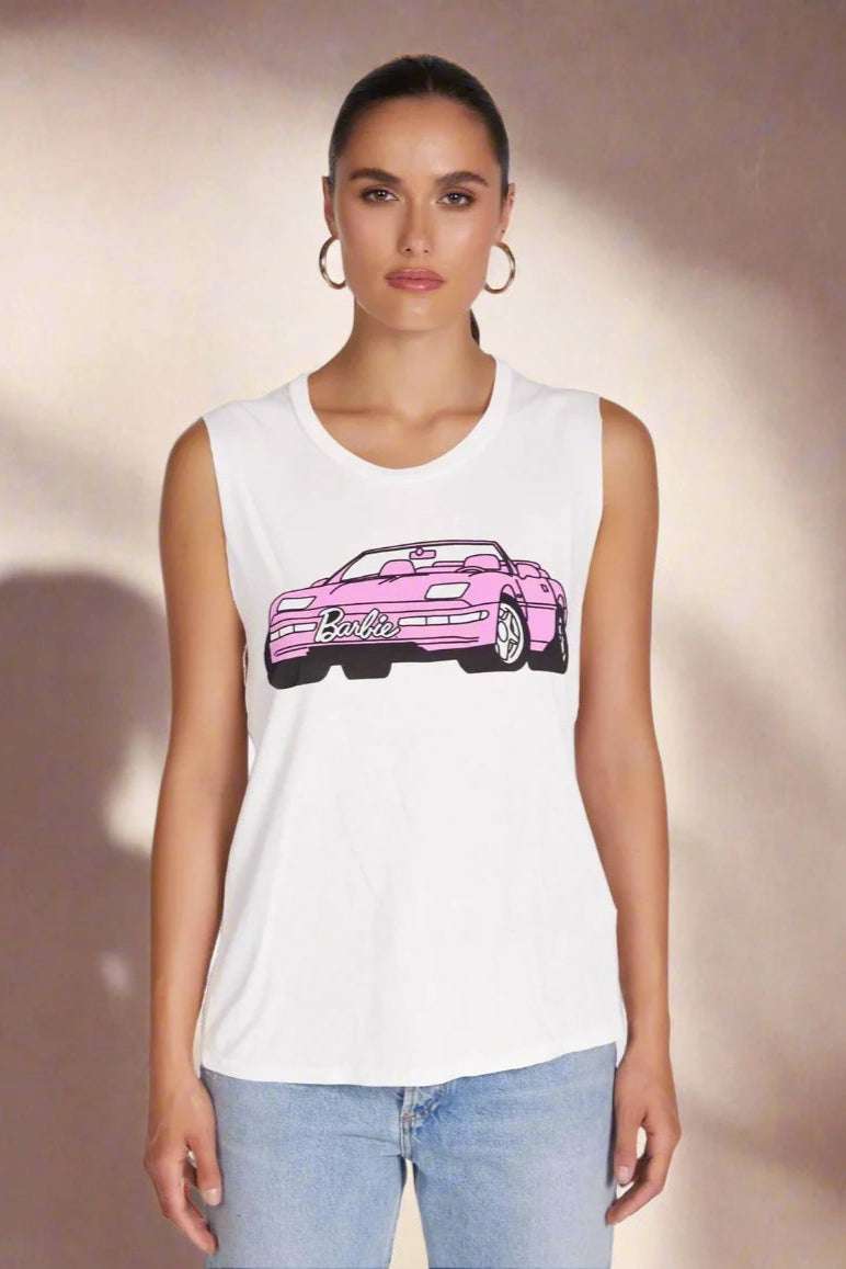 Shop Lauren Moshi Lauren Moshi Kel X Barbie Convertible Tank Top T-Shirt for women – premium loungewear and festival fashion at Spoiled Brat