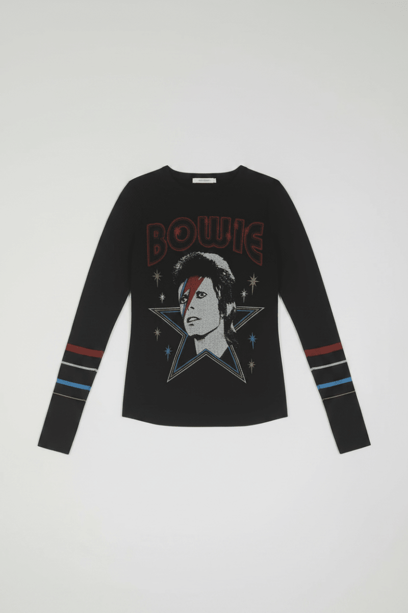 Shop Lauren Moshi Lauren Moshi McKinley Bowie 1973 Tour Top Long Sleeved Top for women – premium loungewear and festival fashion at Spoiled Brat