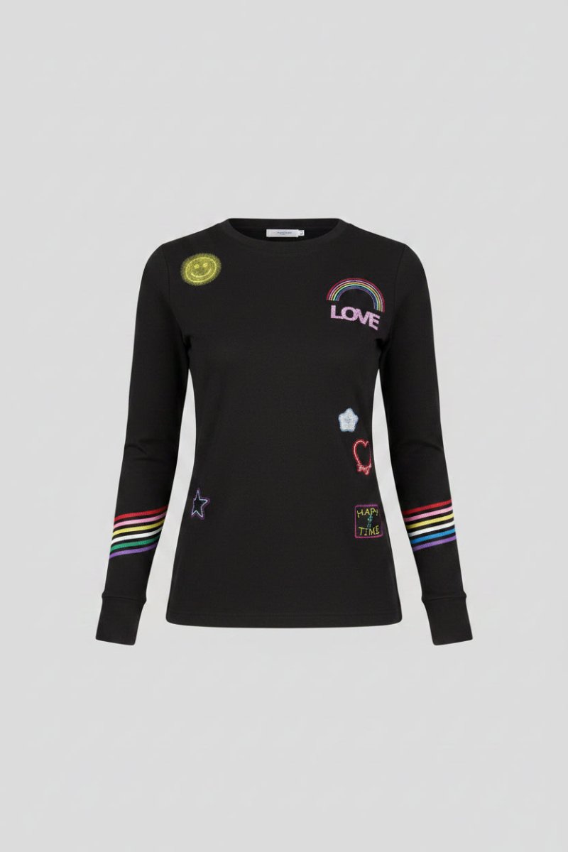 Shop Lauren Moshi Lauren Moshi Mckinley Neon Signs Thermal Top Long Sleeved Top for women – premium loungewear and festival fashion at Spoiled Brat