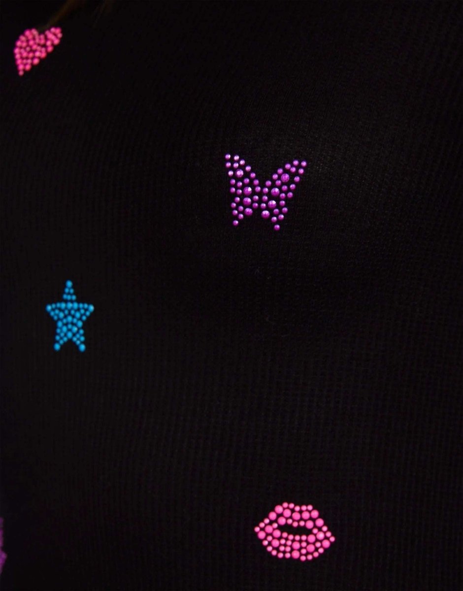 Shop Lauren Moshi Lauren Moshi McKinley Neon Stud Elements Thermal Top Long Sleeved Top for women – premium loungewear and festival fashion at Spoiled Brat