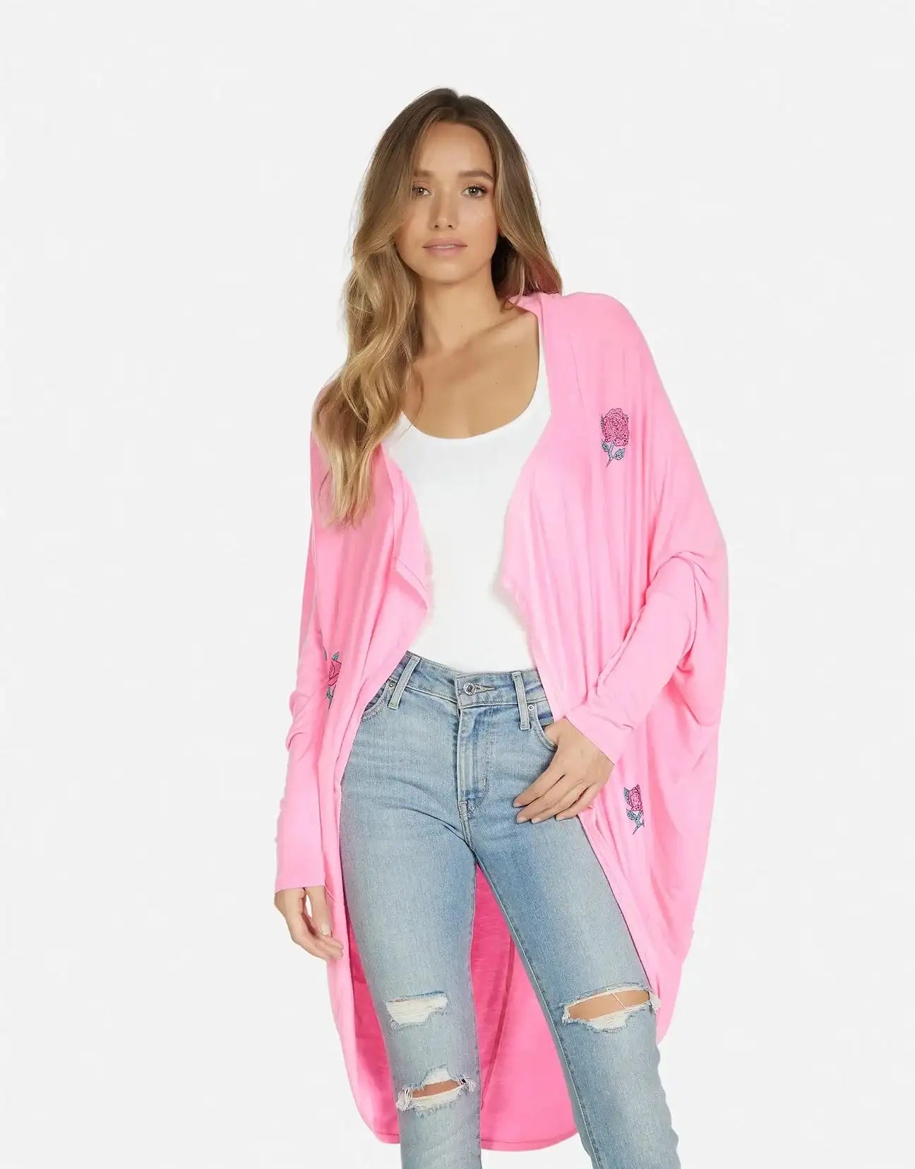 Lauren Moshi Ramona Crystal Roses Wrap Cardigan Wrap Cardigan by Lauren Moshi as seen on celebrities