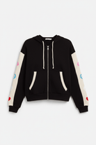 Shop Lauren Moshi Lauren Moshi Shanley Elements Zip Hoodie as seen on Courtney Green Sweater for women – premium loungewear and festival fashion at Spoiled Brat