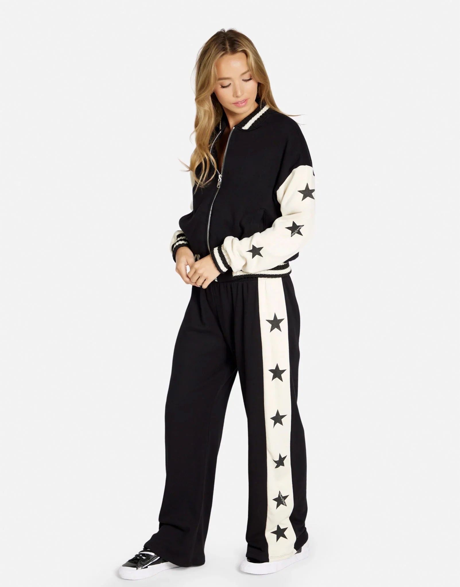 Shop Lauren Moshi Lauren Moshi Tawny Stars Wide Leg Pants Sweatpants for women – premium loungewear and festival fashion at Spoiled Brat
