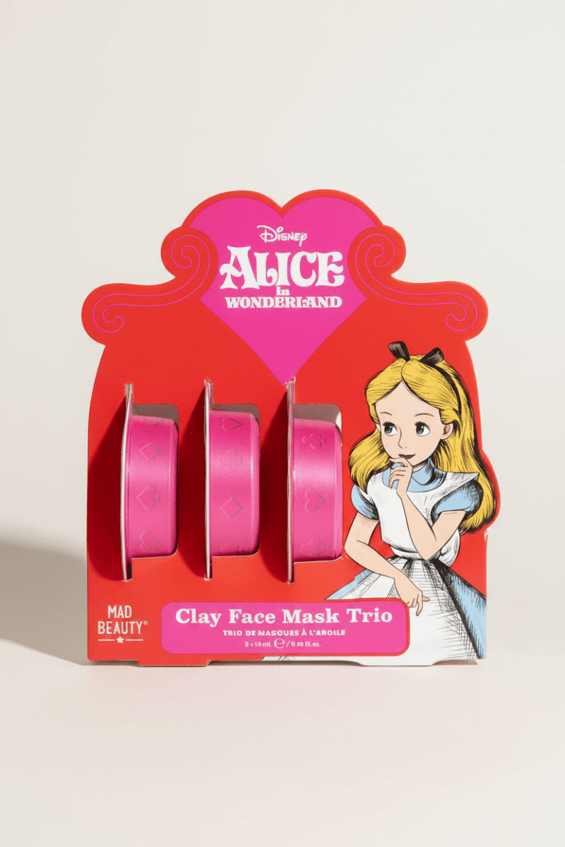 Shop Mad Beauty Disney Alice in Wonderland Clay Face Mask Trio Face Mask for women – premium loungewear and festival fashion at Spoiled Brat