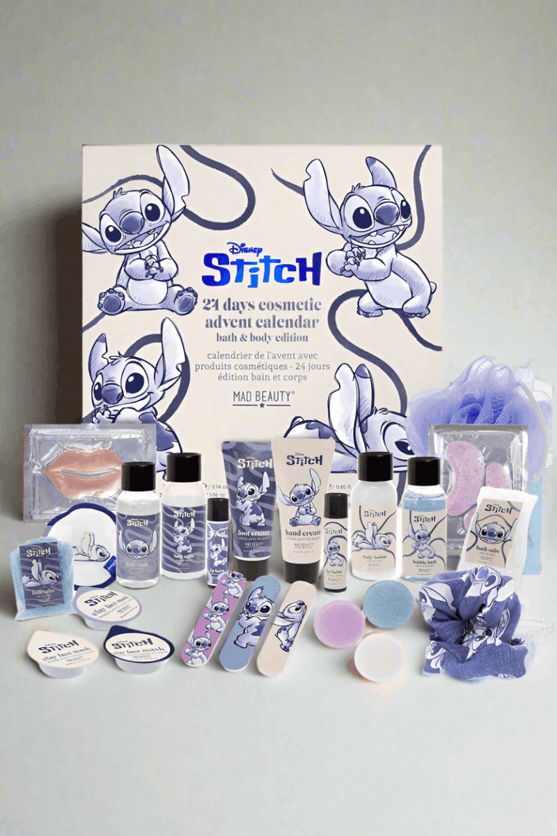 Shop Mad Beauty Disney Stitch Denim 24 Day Advent Advent Calendar for women – premium loungewear and festival fashion at Spoiled Brat