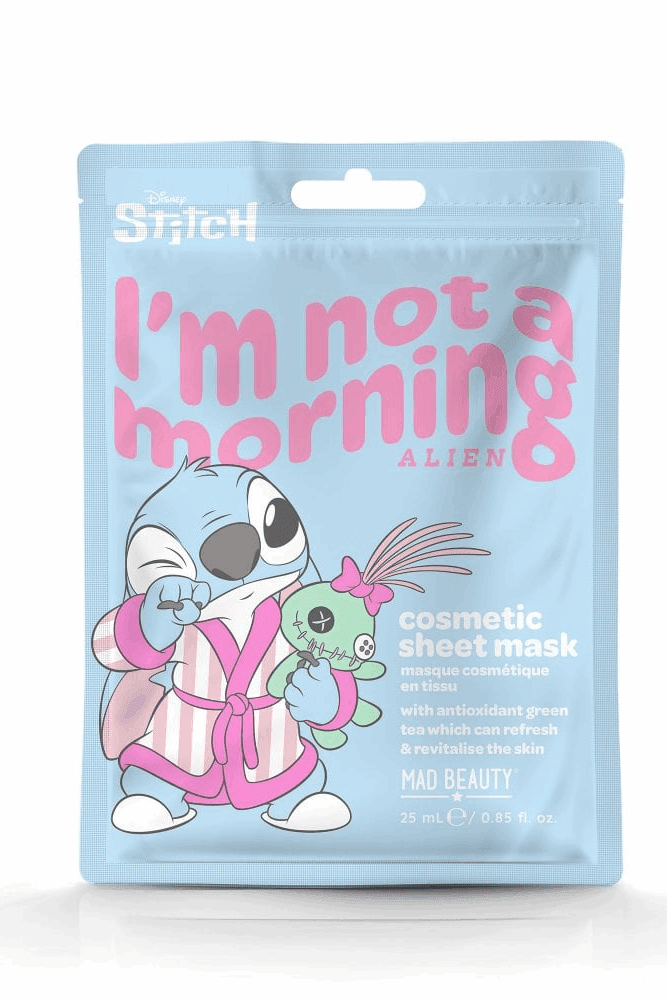 Shop Mad Beauty Disney Stitch Pamper Cosmetic Sheet Mask Face Mask for women – premium loungewear and festival fashion at Spoiled Brat