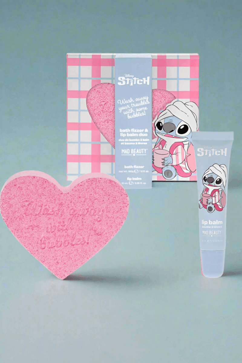Shop Mad Beauty Disney Stitch Pamper Fizzer & Lip Balm Lip Balm for women – premium loungewear and festival fashion at Spoiled Brat