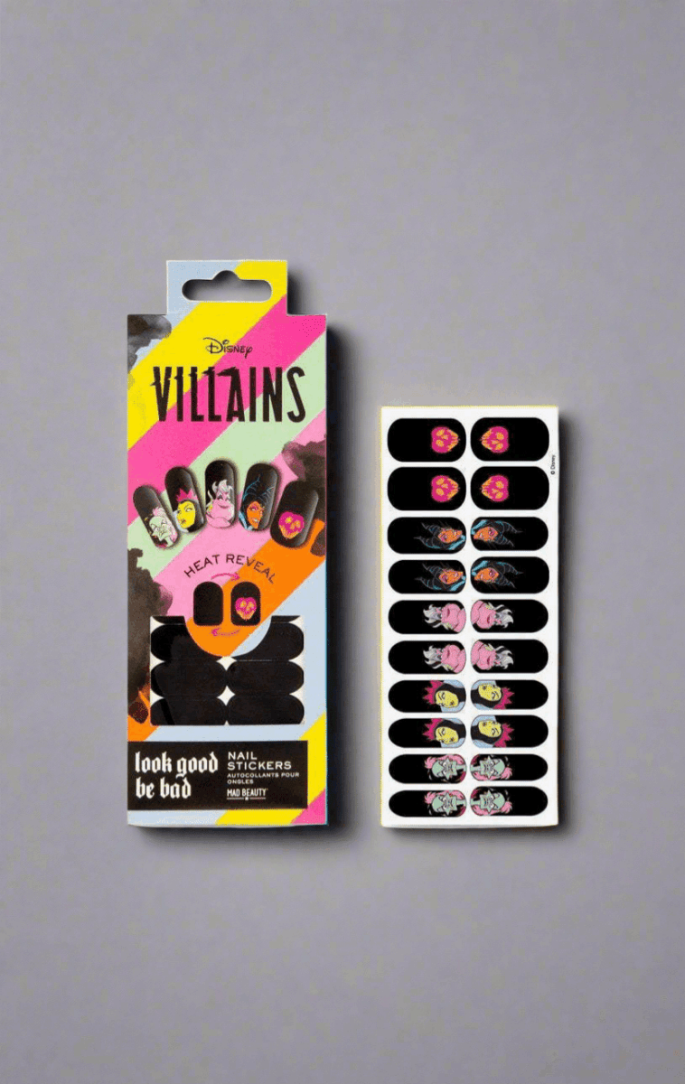 Shop Mad Beauty Mad Beauty Disney Pop Villains Heat Reveal Nail Stickers Nail Art for women – premium loungewear and festival fashion at Spoiled Brat