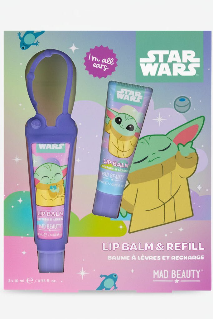 Shop Mad Beauty Star Wars Grogu Lip Balm & Refill Set Lip Balm for women – premium loungewear and festival fashion at Spoiled Brat