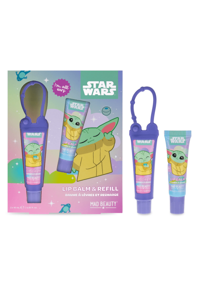 Shop Mad Beauty Star Wars Grogu Lip Balm & Refill Set Lip Balm for women – premium loungewear and festival fashion at Spoiled Brat