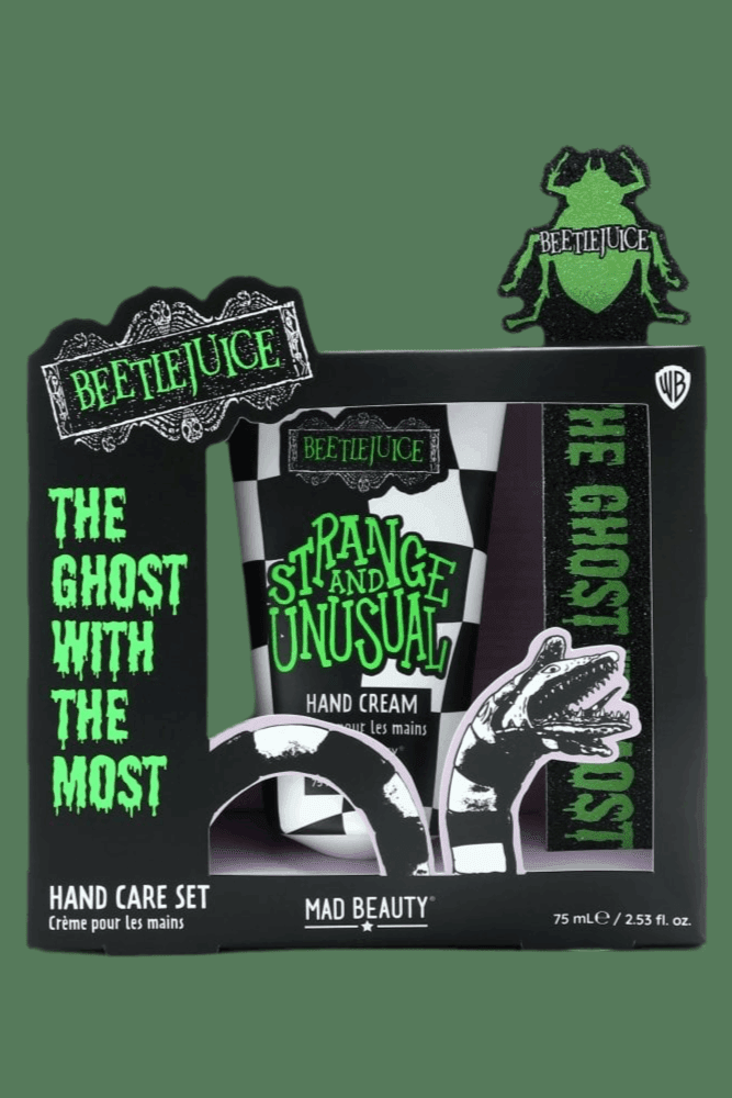 Shop Mad Beauty Warner Brothers Beetlejuice Hand Care Set Hand Cream for women – premium loungewear and festival fashion at Spoiled Brat