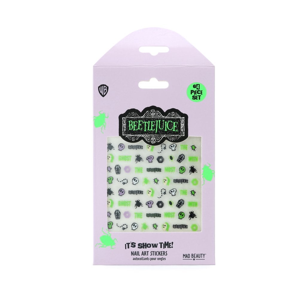 Shop Mad Beauty Warner Brothers Beetlejuice Nail Art Stickers Nail Polish for women – premium loungewear and festival fashion at Spoiled Brat