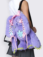 Shop Minga London Minga London x Ema Gaspar Bunny Plush Backpack Backpack for women – premium loungewear and festival fashion at Spoiled Brat