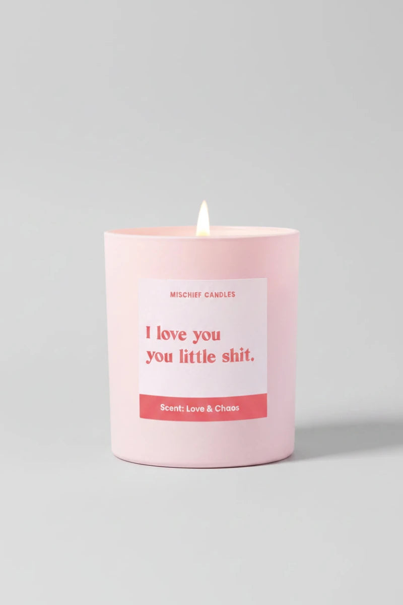 Shop Mischief Candles Girlfriend Boyfriend Gift Love You Little Shit Funny Candle Candles for women – premium loungewear and festival fashion at Spoiled Brat