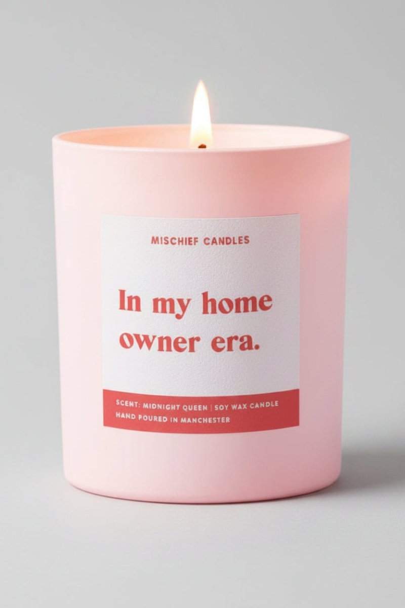Shop Mischief Candles Mischief Candles New Home Gift Funny New Home Gift Candle Home Owner Era Candles for women – premium loungewear and festival fashion at Spoiled Brat