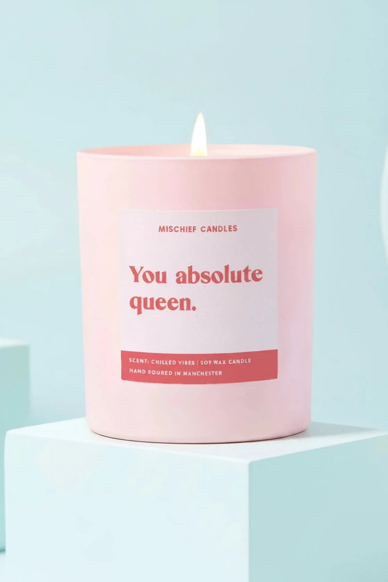 Shop Mischief Candles Mischief Candles You Queen Candle Candles for women – premium loungewear and festival fashion at Spoiled Brat