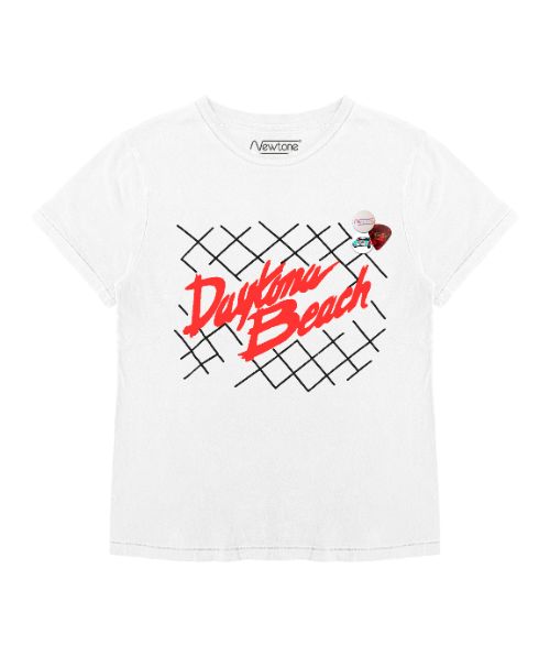 Shop Newtone Newtone Daytona Beach Starlight Racing Tee T-Shirt for women – premium loungewear and festival fashion at Spoiled Brat