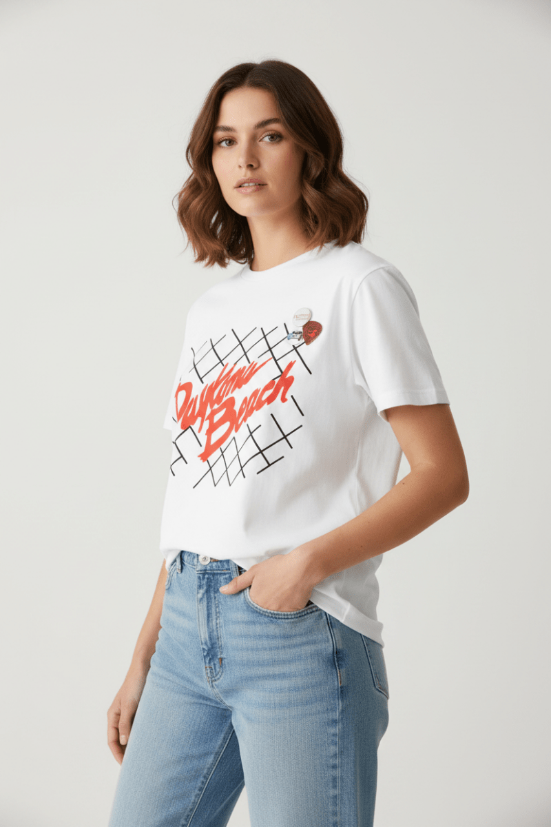 Shop Newtone Newtone Daytona Beach Starlight Racing Tee T-Shirt for women – premium loungewear and festival fashion at Spoiled Brat