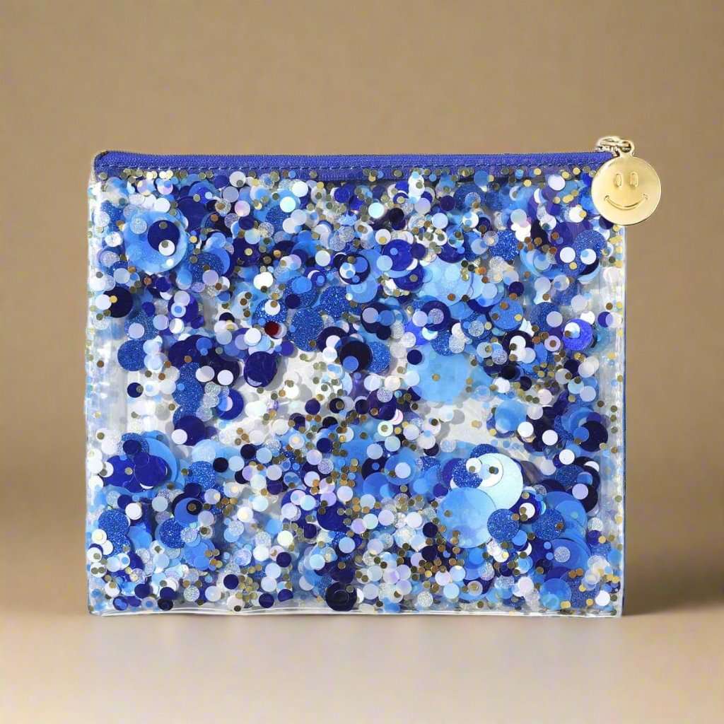 Packed Party Spirit Squad True Blue Confetti Everything Pouch - Spoiled Brat