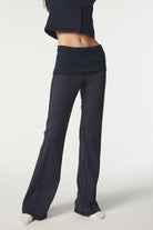 Shop Pixie and Peach Pixie & Peach Black Nora Flared Pant Trousers Trousers for women – premium loungewear and festival fashion at Spoiled Brat