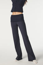 Shop Pixie and Peach Pixie & Peach Black Nora Flared Pant Trousers Trousers for women – premium loungewear and festival fashion at Spoiled Brat