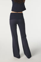 Shop Pixie and Peach Pixie & Peach Black Nora Flared Pant Trousers Trousers for women – premium loungewear and festival fashion at Spoiled Brat