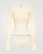 Shop Pixie and Peach Pixie & Peach Buttercup Lace Long Sleeved Top Top for women – premium loungewear and festival fashion at Spoiled Brat