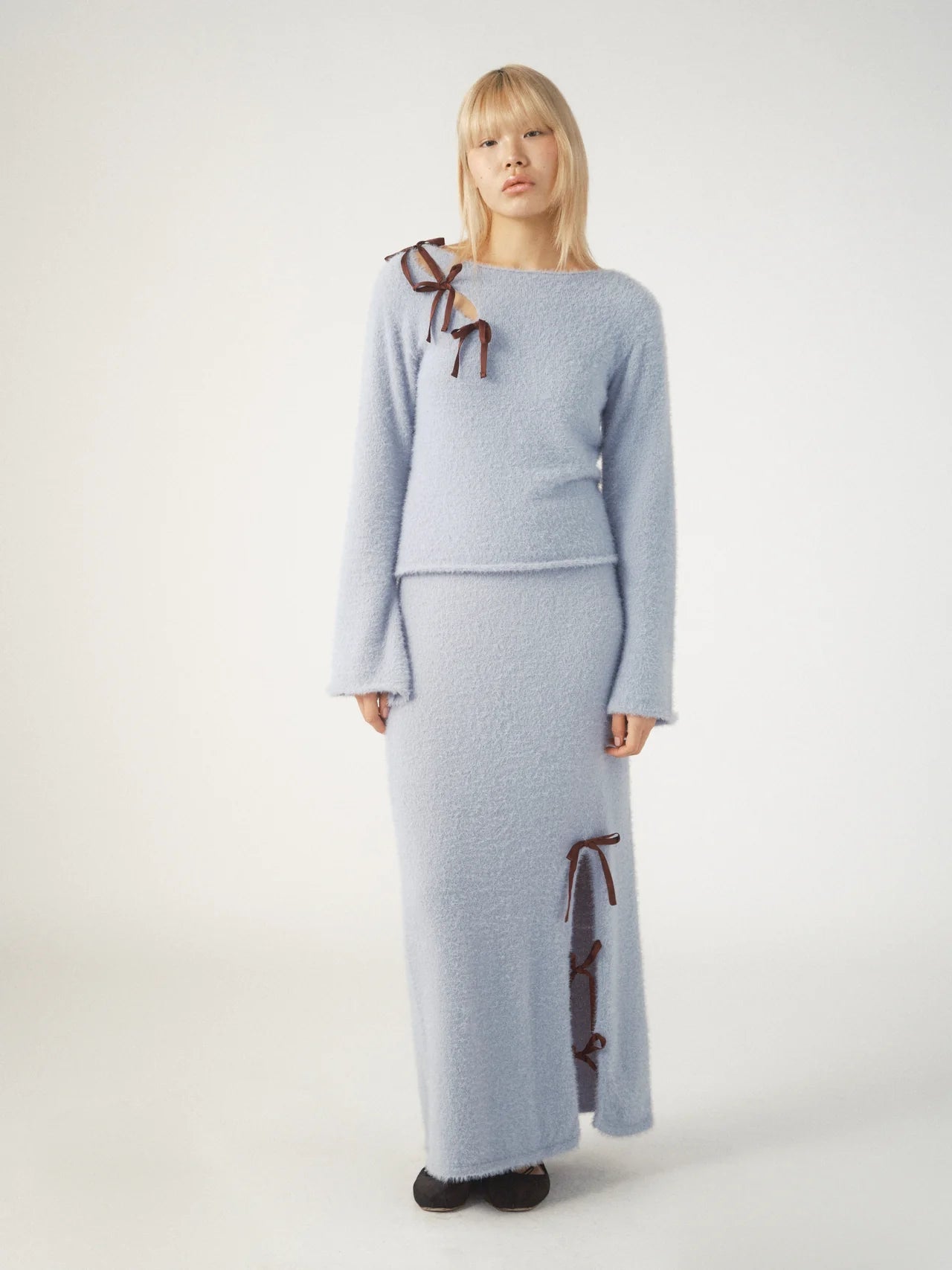 Pixie & Peach Chloe Cosy Bow Maxi Skirt - Spoiled Brat