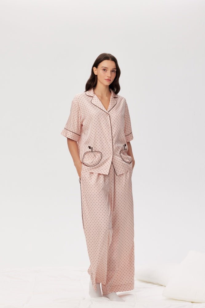 Shop Pixie and Peach Pixie & Peach Chrissie Trouser Pyjamas for women – premium loungewear and festival fashion at Spoiled Brat
