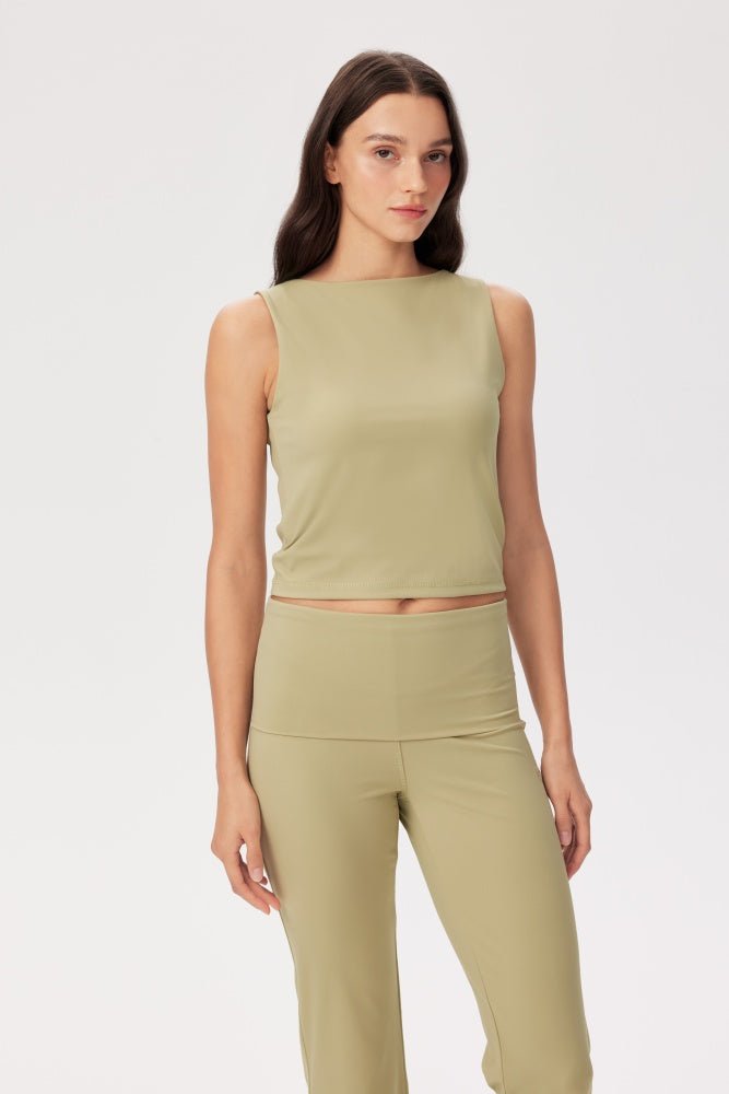 Shop Pixie and Peach Pixie & Peach Gina Slash Neck Top Vest Top for women – premium loungewear and festival fashion at Spoiled Brat