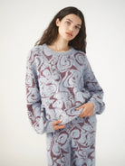 Shop Pixie and Peach Pixie & Peach Hope Jacquard Knitted Jumper Hoodie for women – premium loungewear and festival fashion at Spoiled Brat