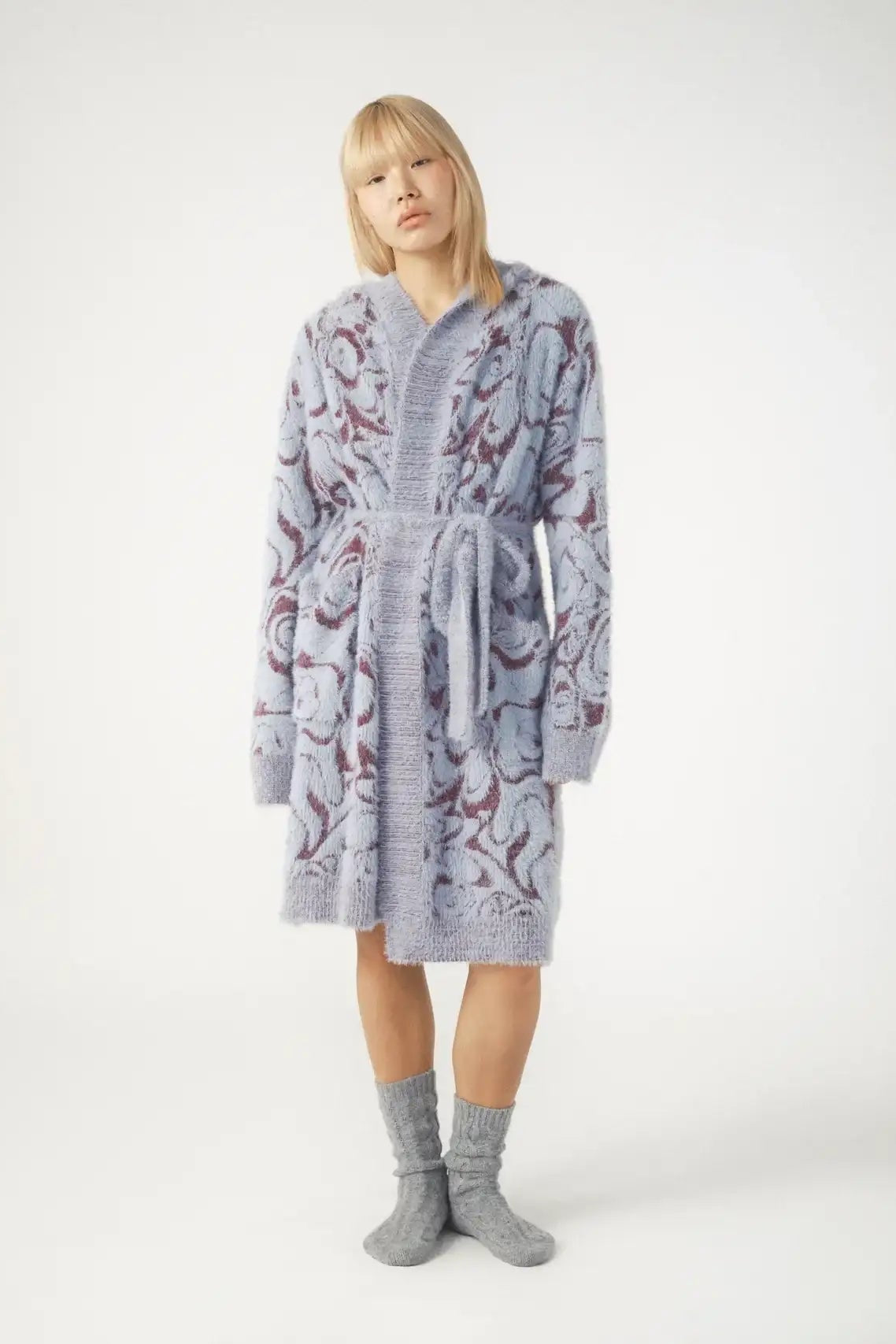 Shop Pixie and Peach Pixie & Peach Hope Jacquard Knitted Robe Bath Robe for women – premium loungewear and festival fashion at Spoiled Brat