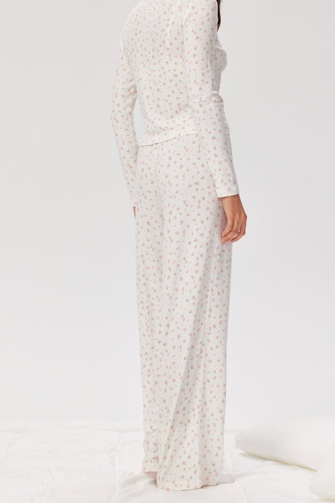 Shop Pixie and Peach Pixie & Peach Peachy Floral Trousers Trousers for women – premium loungewear and festival fashion at Spoiled Brat