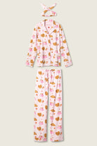 PJ Salvage Brunch Club Breakfast 3-Piece Flannel PJ Set by PJ Salvage – Pyjamas – Pink | Spoiled Brat UK