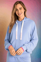 Shop PJ Salvage PJ Salvage Choose Happy Long Sleeve Hooded Top Hooded Sweatshirt for women – premium loungewear and festival fashion at Spoiled Brat