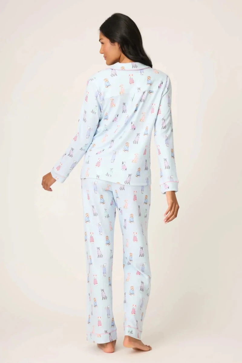Shop PJ Salvage PJ Salvage Doggone Cold Dog Print Pointelle PJ Set Pyjamas for women – premium loungewear and festival fashion at Spoiled Brat