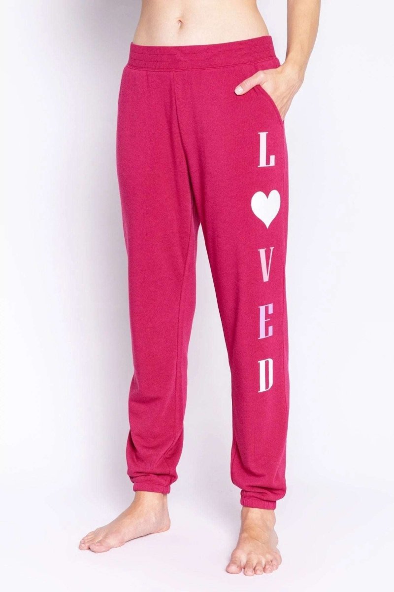 Shop PJ Salvage PJ Salvage Feeling Loved Sweatpants Jogger Bottoms for women – premium loungewear and festival fashion at Spoiled Brat