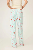 PJ Salvage Ma Cherie Cherry Print Flannel PJ Pants by PJ Salvage – Pyjamas – Blue | Spoiled Brat UK