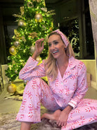 PJ Salvage Sweeter Than Sugar 3 - Piece Candy Cane Print Flannel PJ Set as seen on Paris Hilton - Spoiled Brat