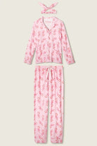 Shop PJ Salvage PJ Salvage Sweeter Than Sugar 3 - Piece Candy Cane Print Flannel PJ Set as seen on Paris Hilton Pyjamas for women – premium loungewear and festival fashion at Spoiled Brat
